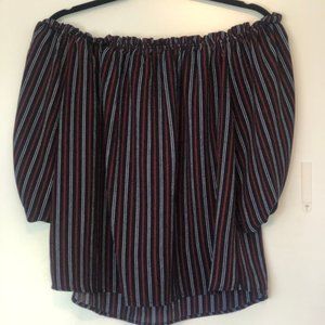 Striped Off-the-shoulder Top